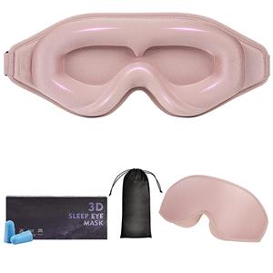 3D Black Sleeping Custom Eye Mask Memory Foam Eye Mask Travel Sleep Eye Mask Set