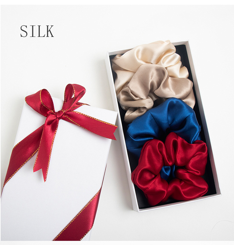 silk hair scrunchies