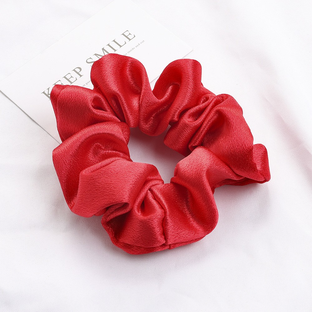 Satin Silk Solid Color Scrunchies