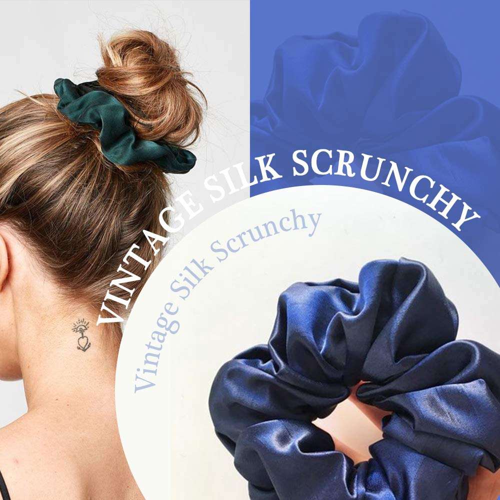 Mulberry Silk Hair Scrunchies Hair Pure Silk Custom Hair Scrunchies Elastic Silk Scrunchies Set