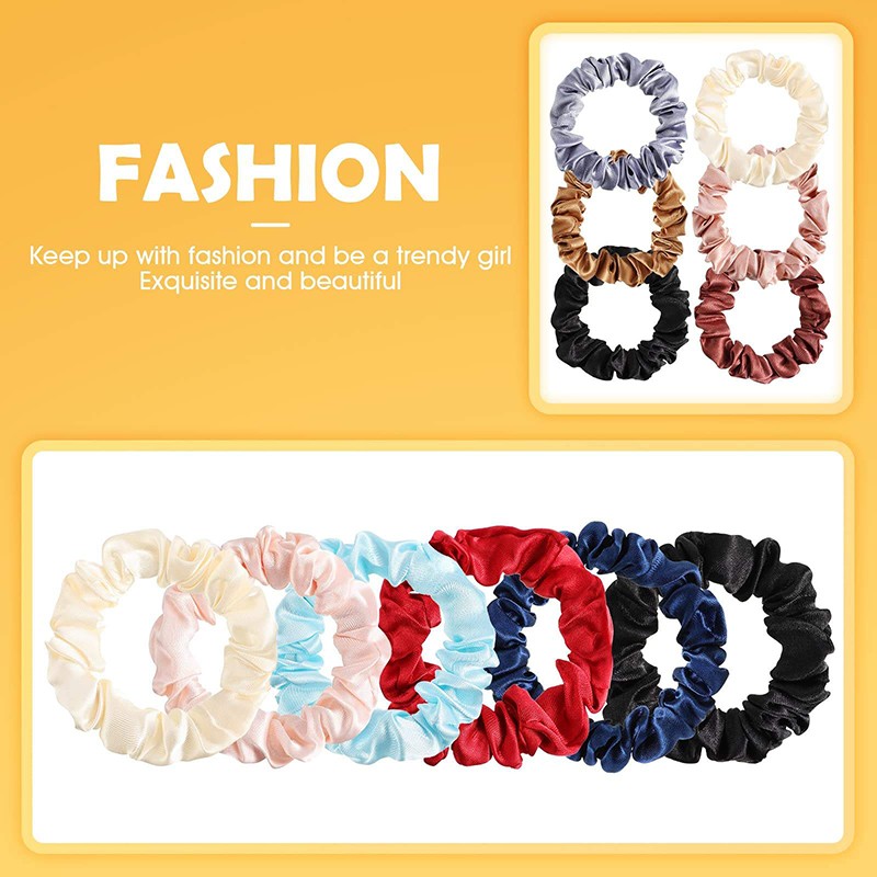 1cm silk scrunchies