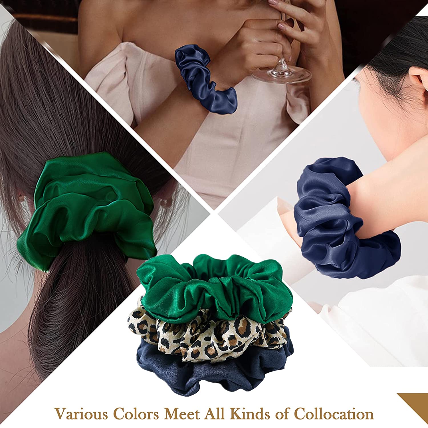 22 Momme Silk Scrunchies Set