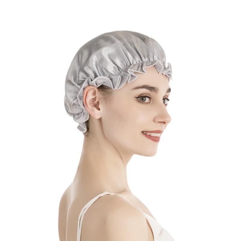 100% Pure Silk Bonnet Sleep Cap for Women Hair Care Both Sides 161922 Momme Natural Silk Hair Wrap For Sleeping silk turban