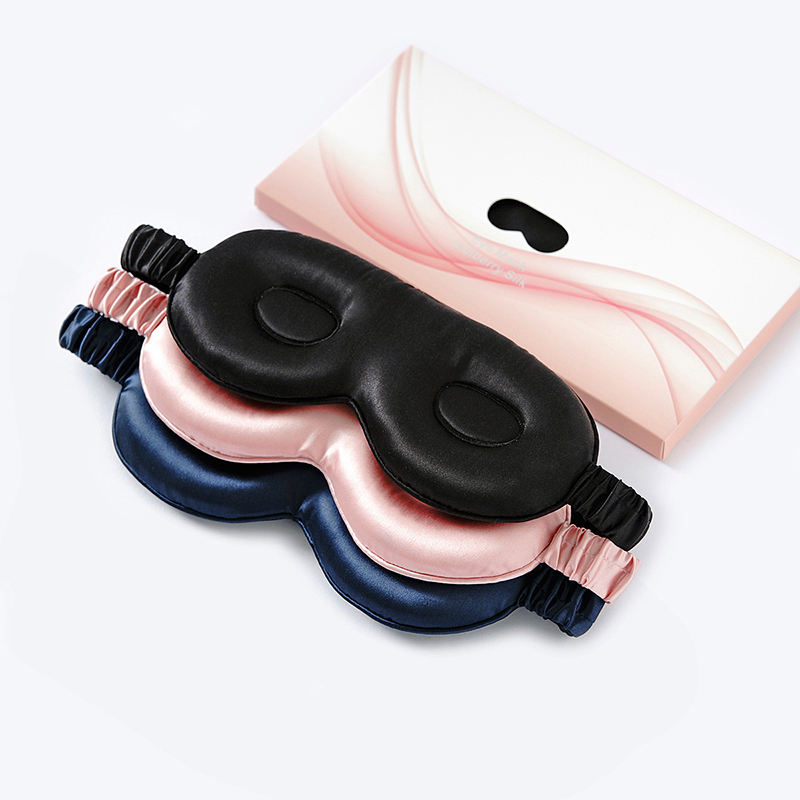 19mm Silk Sleep Mask Silk Sleeping Padded 3D Eye Mask Eye Lash ExtensionsEye Shade Cover for Travel Yoga Nap