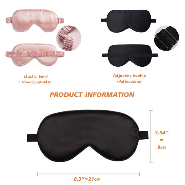 Custom silk eye mask logo 100% silk gold 3d weighted eye mask pillowcase packaging box silk eyemask set