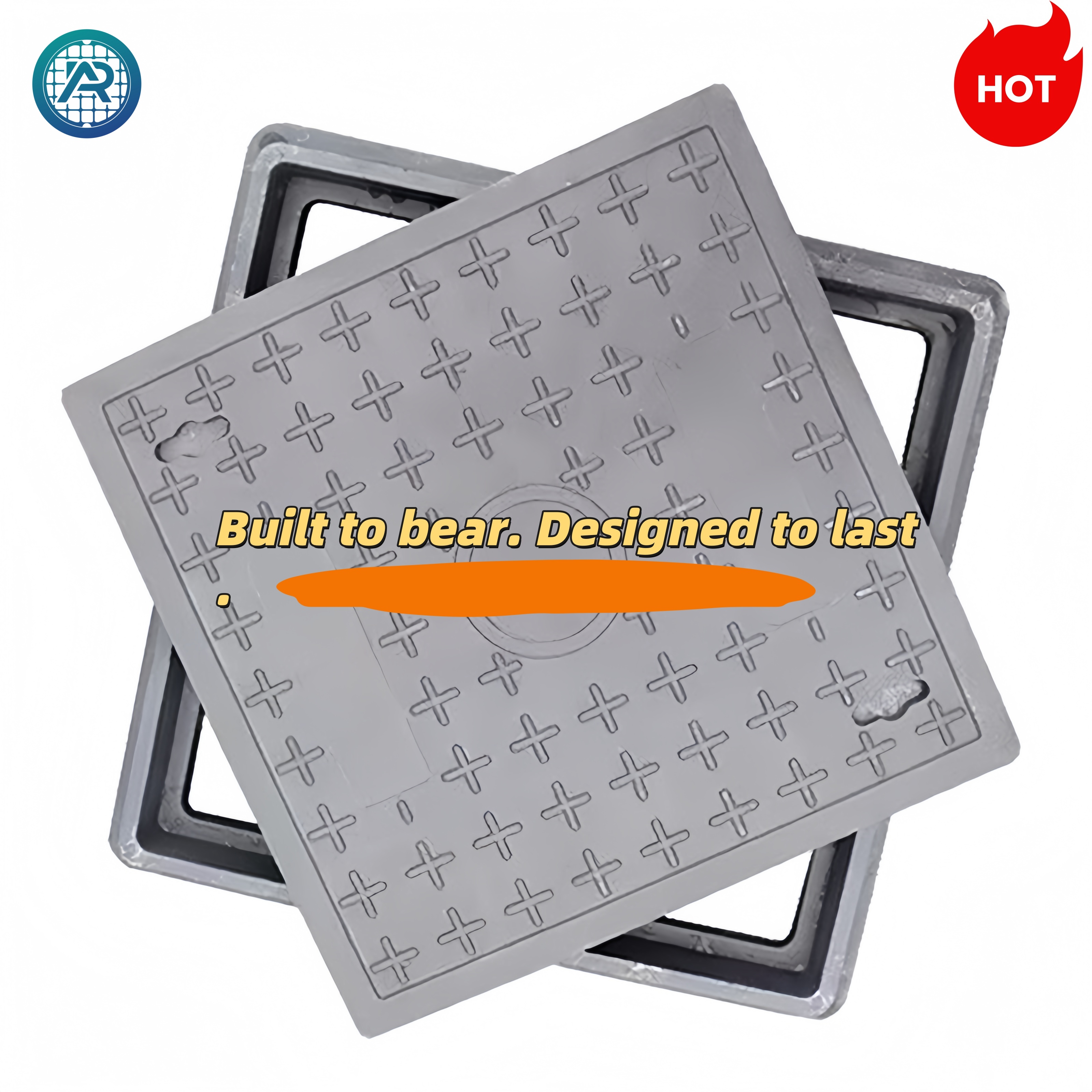 Square Plastic Grp Man Hole Covers 600x600