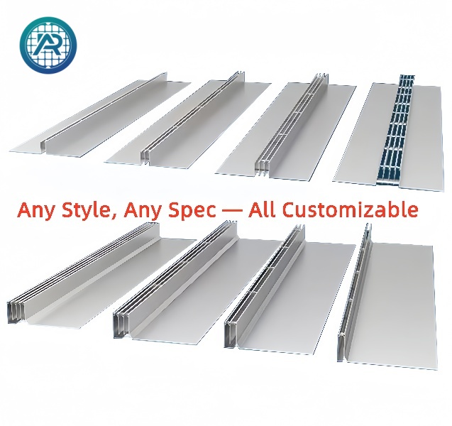 Stainless Steel Linear Recessed Drain Cover For Storm Drain