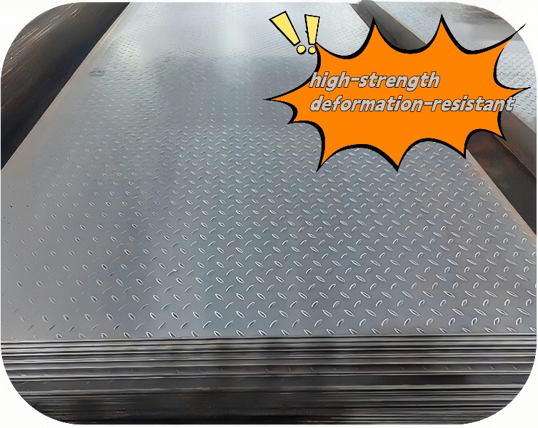 Anti-slip heave-duty steel checker tread plate metal sheet