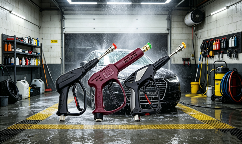 How do you disassemble the nozzle of a high-pressure cleaning machine?