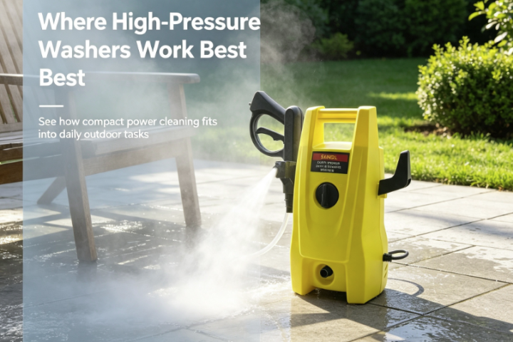 Compact Wheel‑Free High‑Pressure Washer for Multi‑Scene Household Outdoor Cleaning