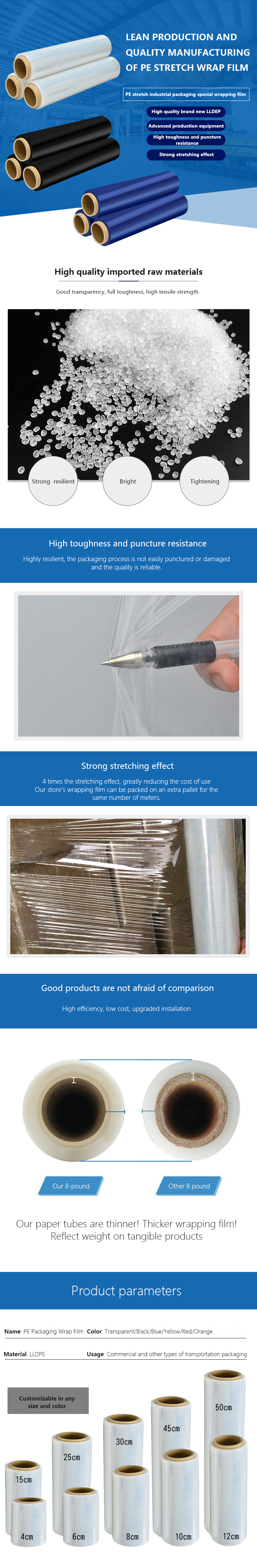 PE protective film stretch film