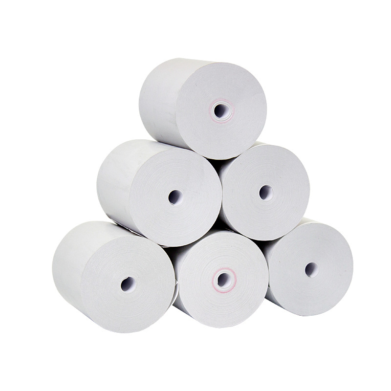 Three proof POS machine prints white thermal paper receipt roll