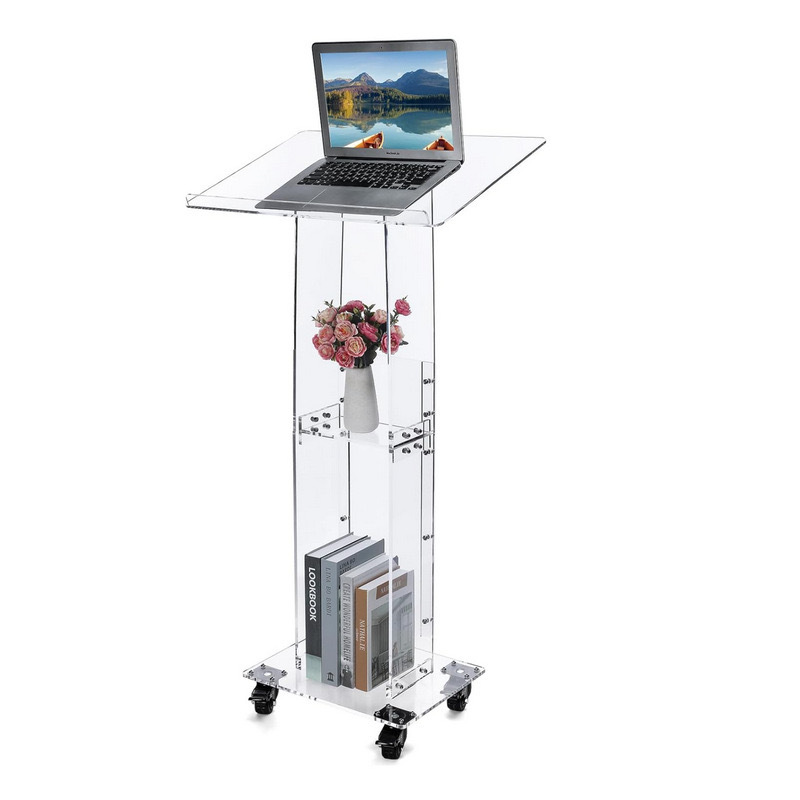 High Quality Acrylic Podiums With Wheel