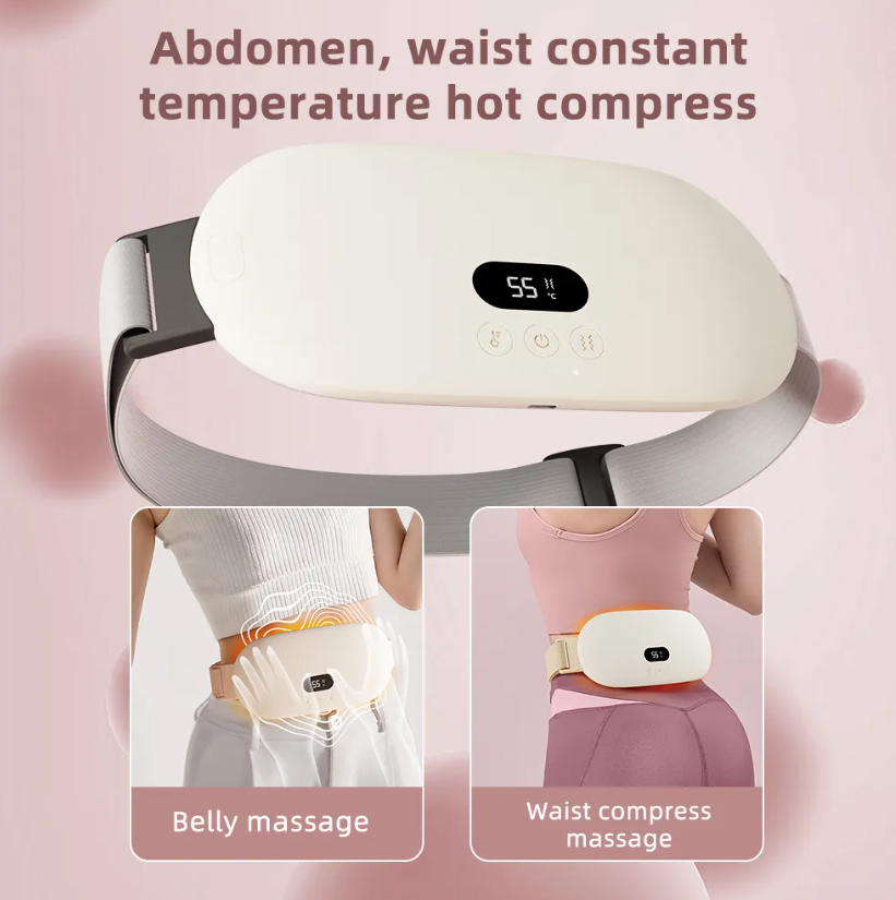 New Electric Abdomen Waist Massage Heating Warm Palace Heated Belt Period Pain Relief Menstrual Cramps Portable Heating