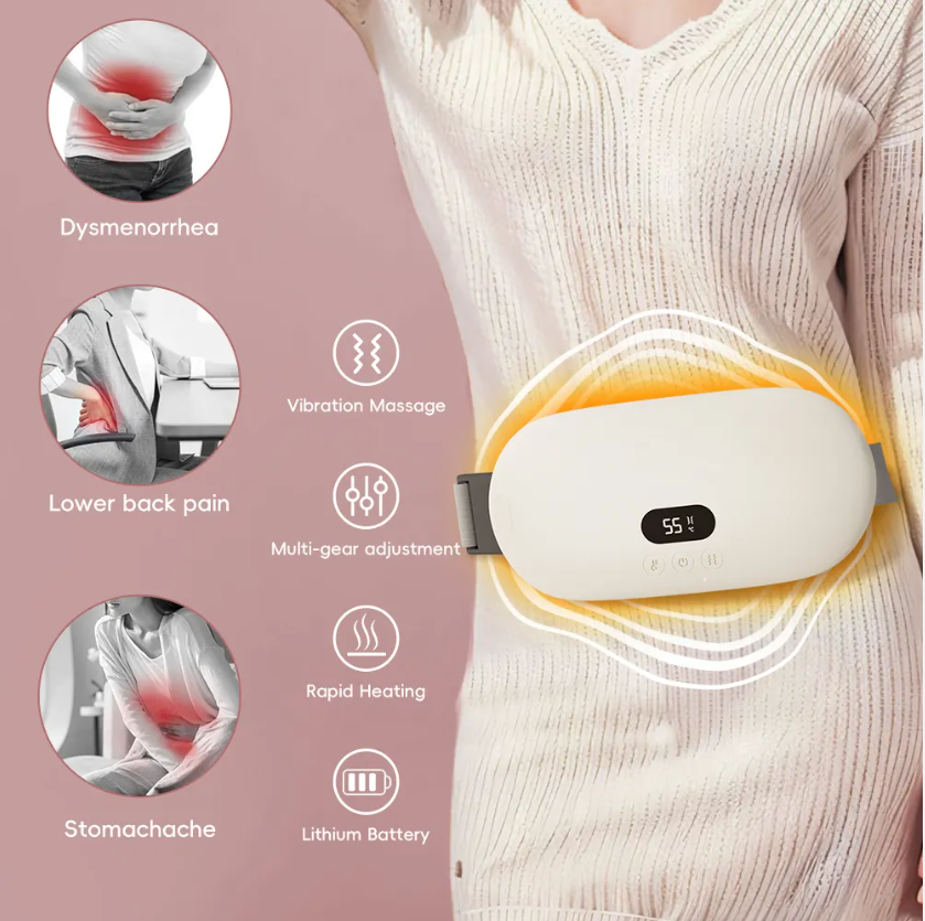 New Electric Abdomen Waist Massage Heating Warm Palace Heated Belt Period Pain Relief Menstrual Cramps Portable Heating