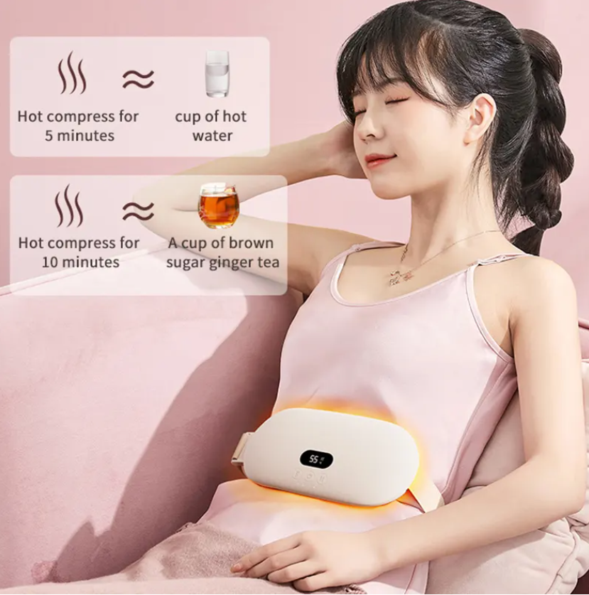 New Electric Abdomen Waist Massage Heating Warm Palace Heated Belt Period Pain Relief Menstrual Cramps Portable Heating