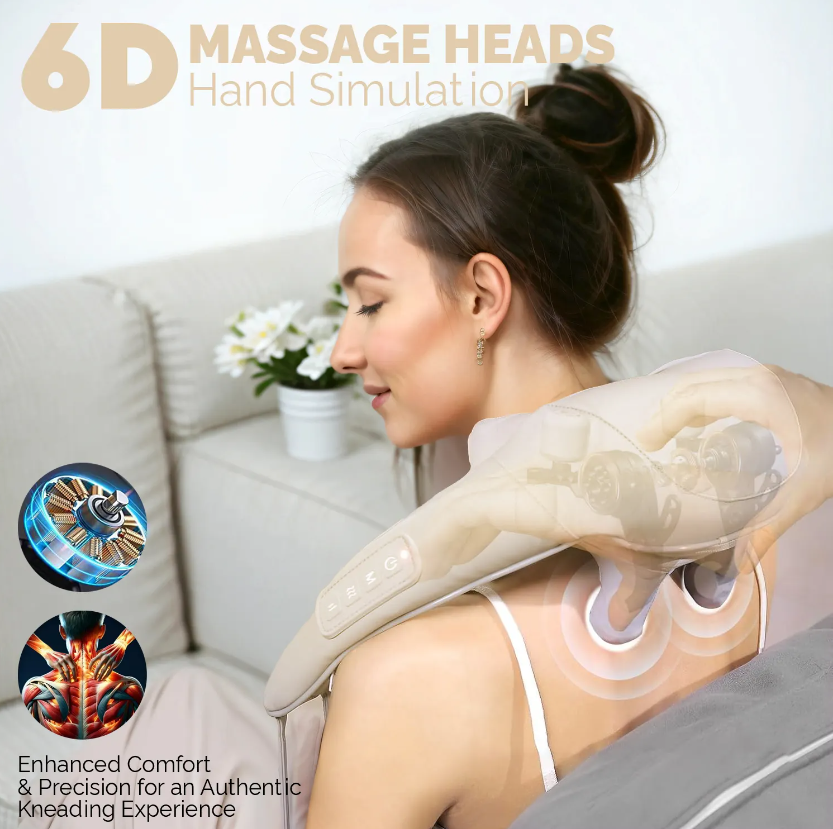 Massage Belt 2024 Shiatsu Neck And Shoulder And Back Massager Kneading Massage Machine With Heat LH-203