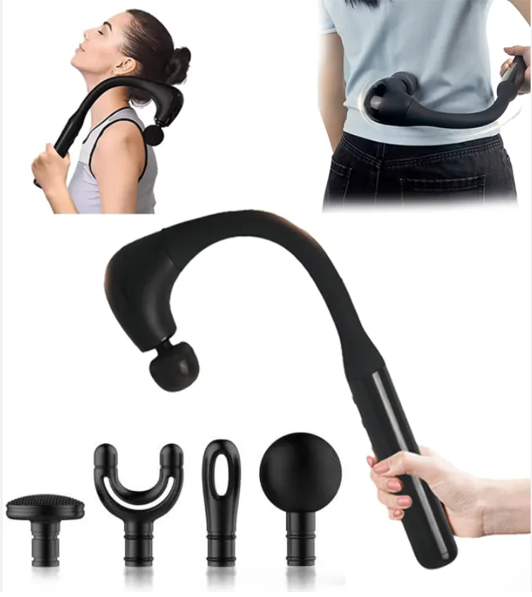 Cordless Portable Electric Upper Lower Back Massager Vibrator Pain Relief Machine With Upgraded Extension Handle For Back Pain LH-207