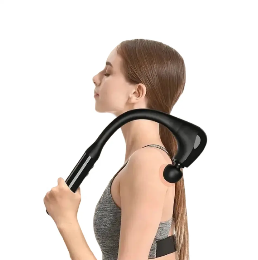 Cordless Portable Electric Upper Lower Back Massager Vibrator Pain Relief Machine With Upgraded Extension Handle For Back Pain LH-207