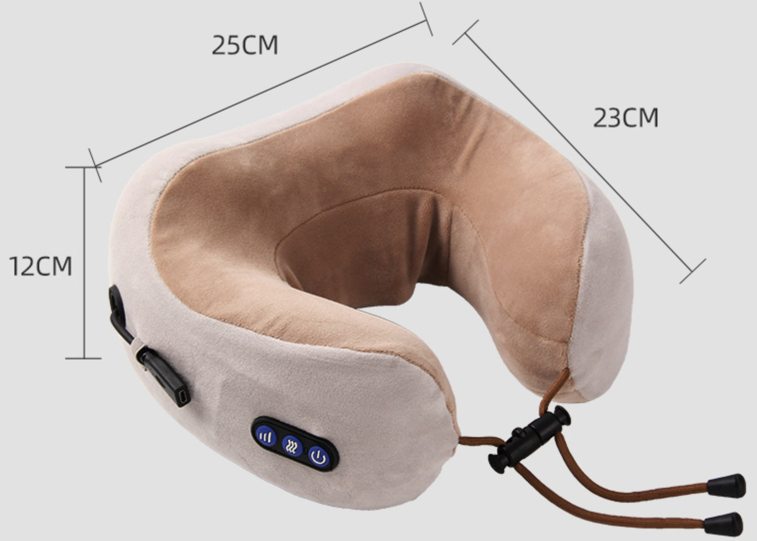 LH-216 Hot sell electric neck shiatsu massage pillow face down neck cordless u shape pillow massager