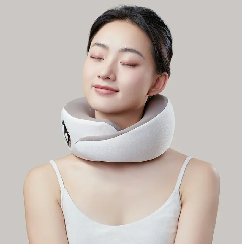 LH-217 rechargeable comfortable electric shawl u-shaped travel neck massage pillow for relax