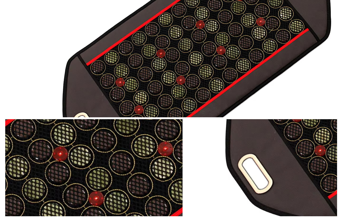 Hot Selling LED Red Light Photon Hot Stone Jade Tourmaline Heating Mats Far Infrared Bio Massage Mat