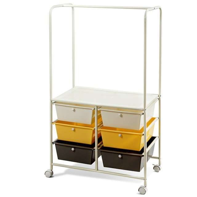 Multipurpose Organizer With Drawers And Coatrack