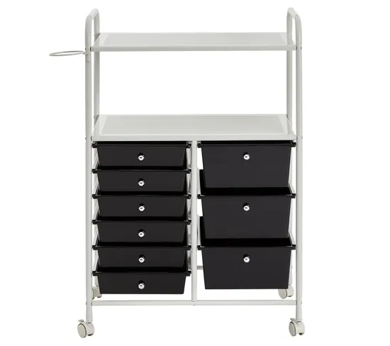 Multifunctional Drawers Rolling Storage Cart Rack