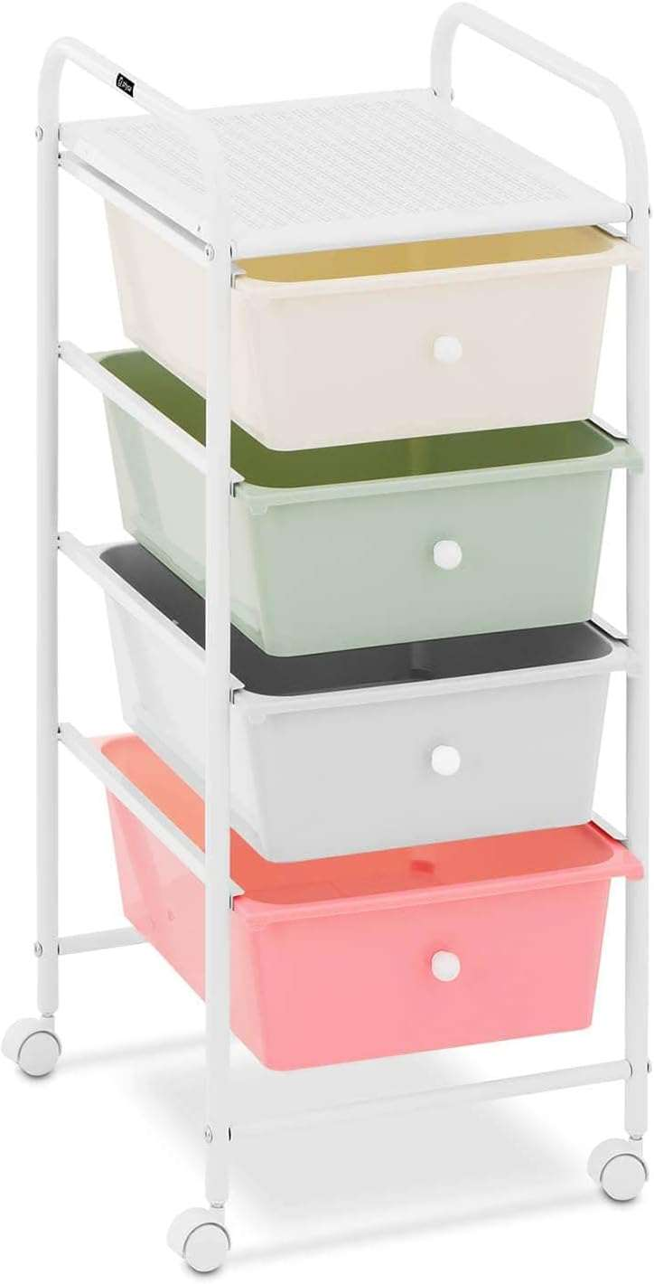 4 Drawer Modern Storage Trolley On Wheels