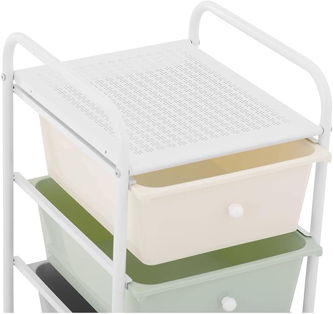 4 Drawer Modern Storage Trolley On Wheels