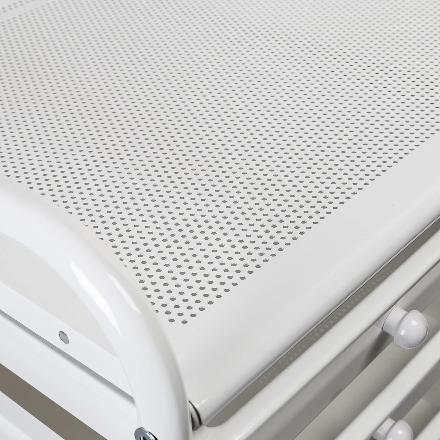 White 15 Drawer Metal Rolling Storage Cart
