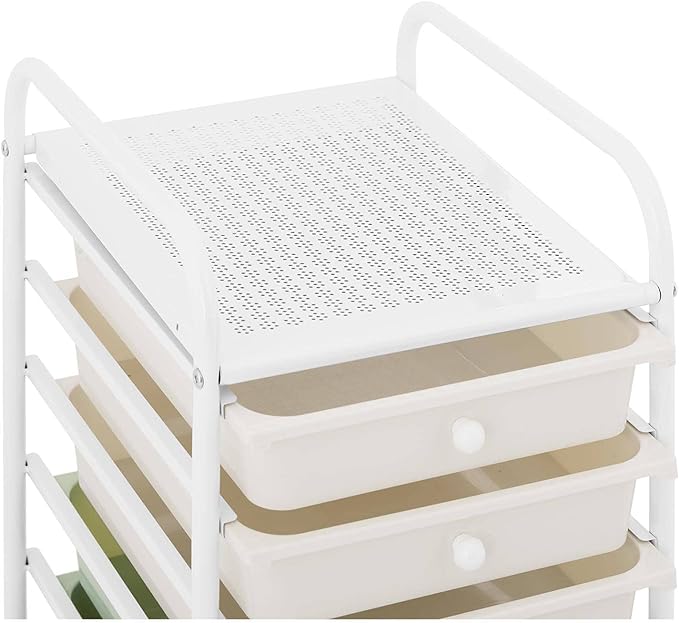 6 Drawer Rolling Utility Trolley For Cosmetic