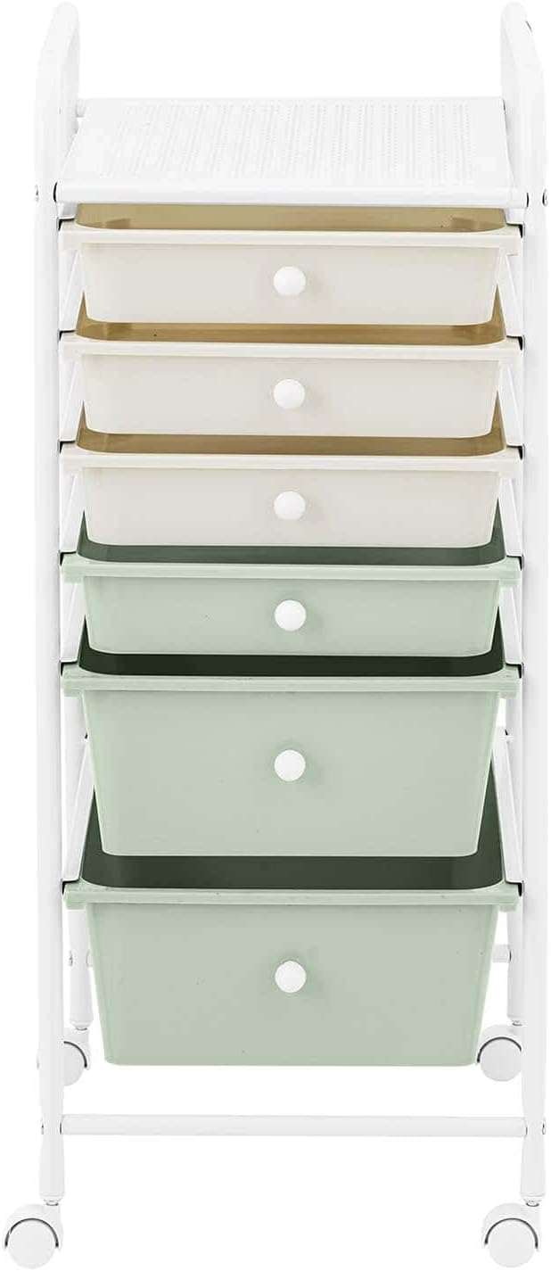 6 Drawer Rolling Utility Trolley For Cosmetic