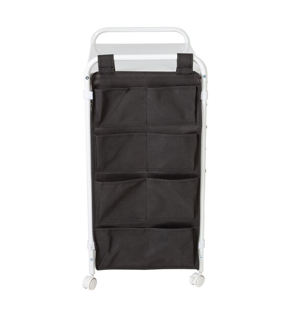 12 Drawer Metal Rolling Storage Cart With Side Pockets