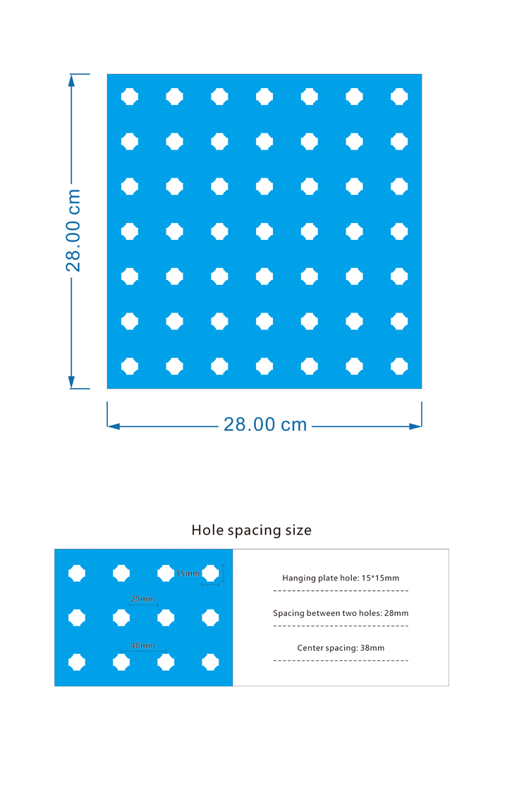 Perforated Plastic Plate Wall Organizer