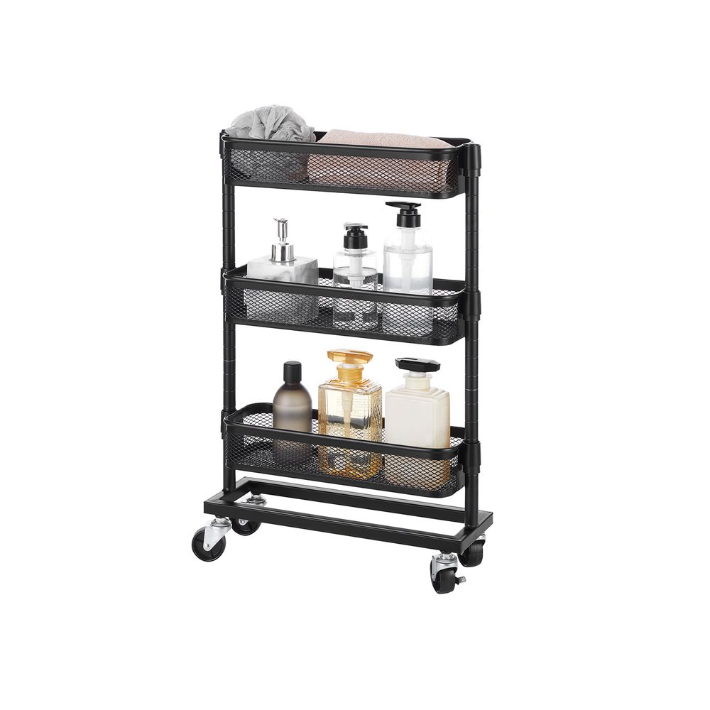 slim rolling storage cart