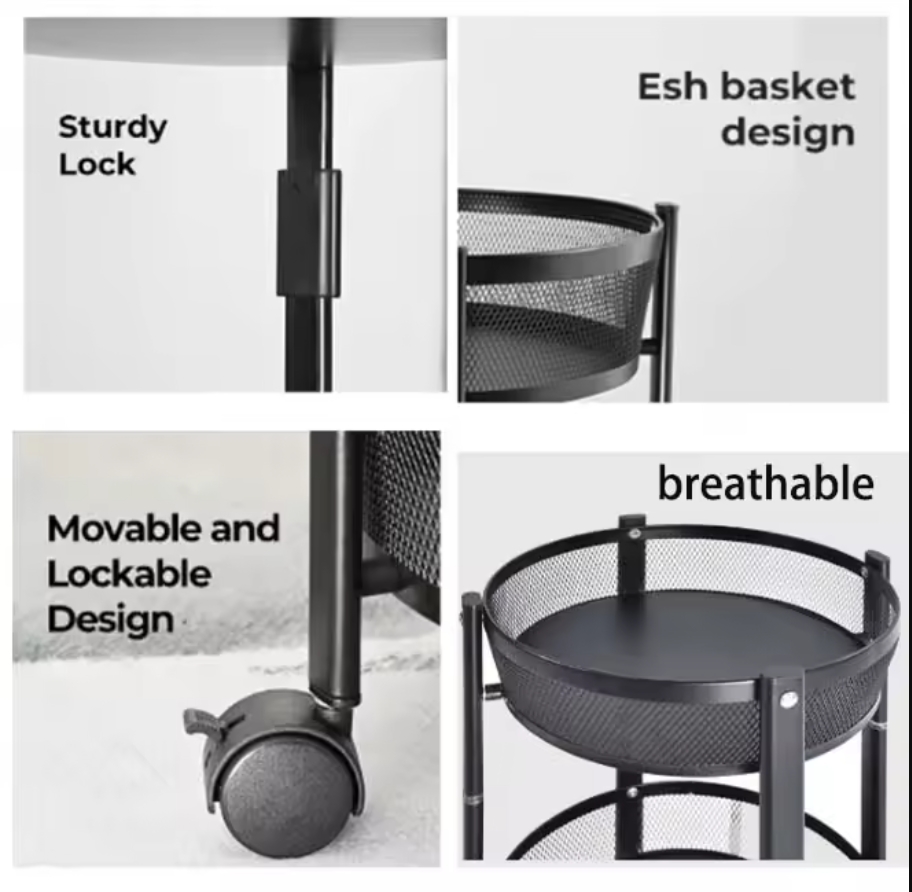 rotating trolley basket