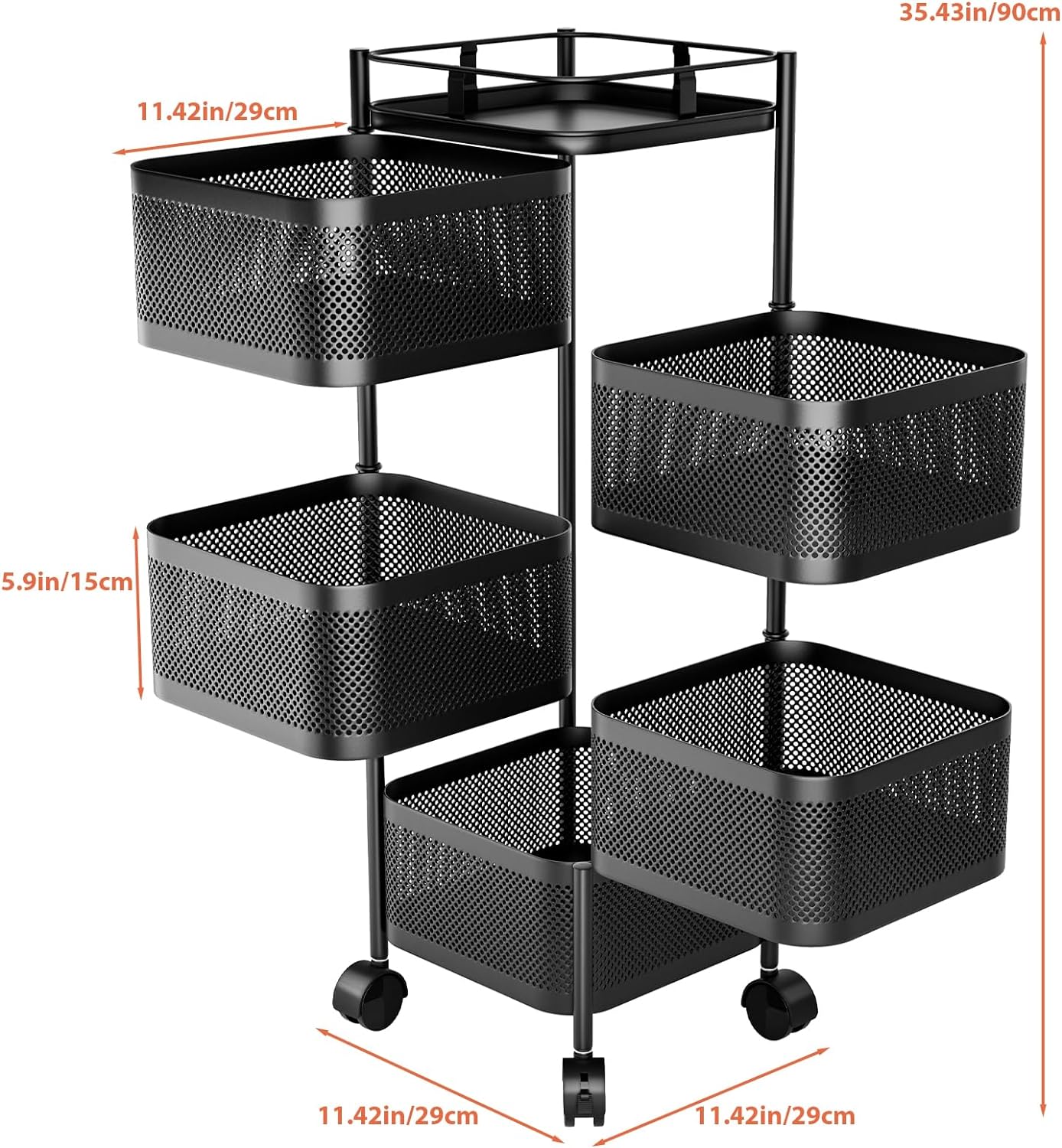 Home Cube Kitchen Rotating Trolley