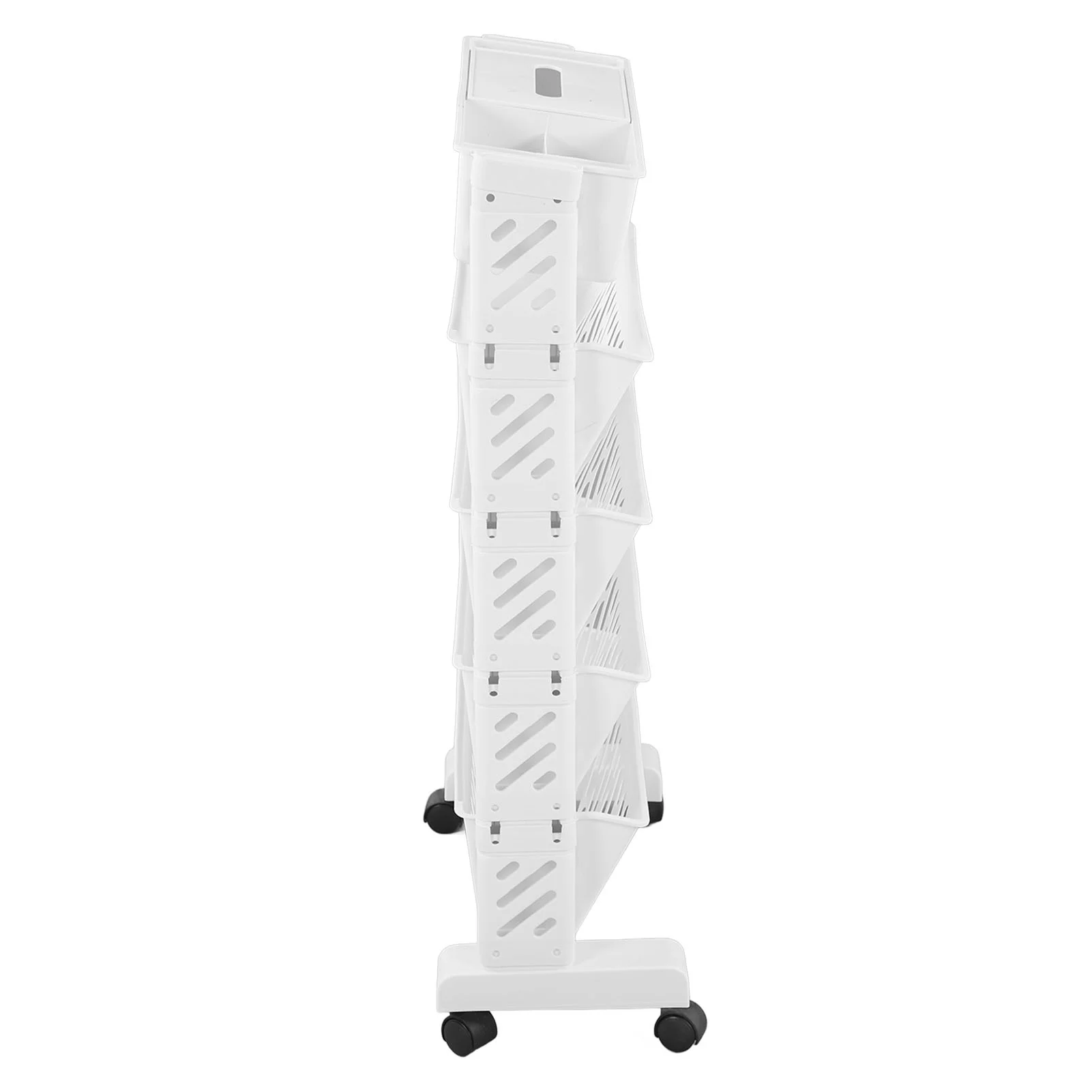5 Layer Removable Plastic Practical Roller Bookshelf