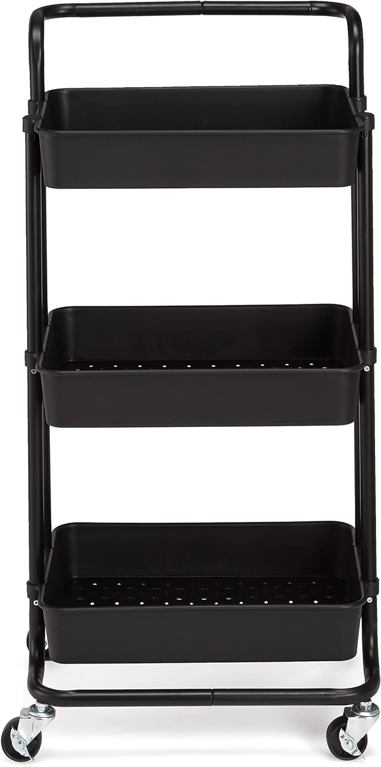Organizer Serving Trolley With Lockable Wheels