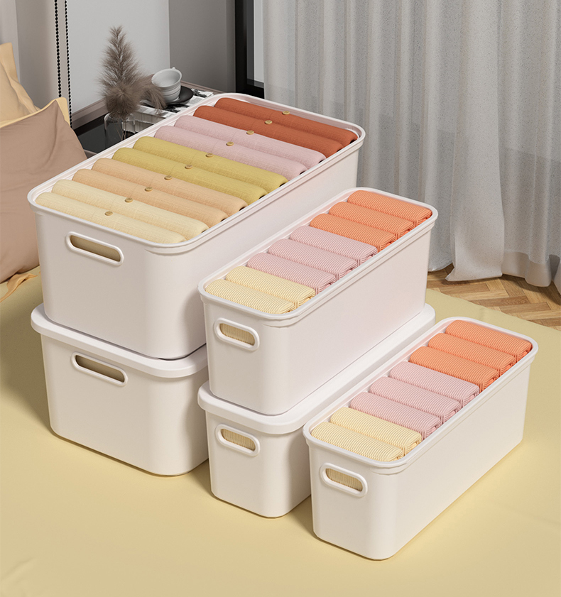 Modern Stackable Plastic Wardrobe Organiser Boxes