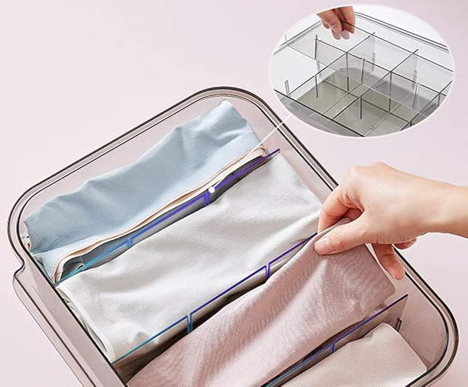 Detachable Divided Drawer Sock Underwear Storage Box