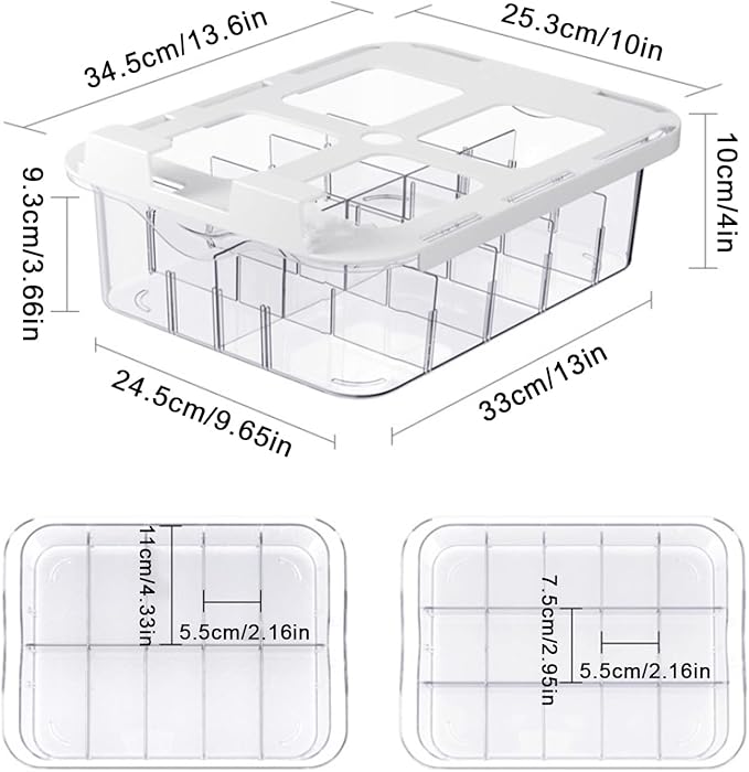 Clear Plastic Hidden Drawer Socks Underwear Storage Box