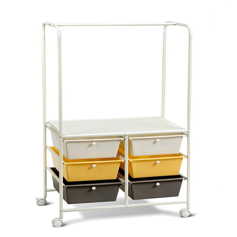 Multipurpose Organizer With Drawers And Coatrack