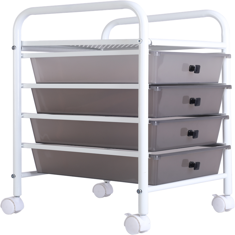 Under The Table Rolling Storage Cart With Drawers