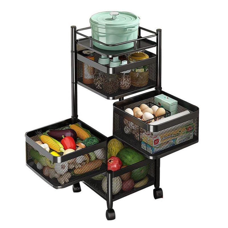 Home Cube Kitchen Rotating Trolley