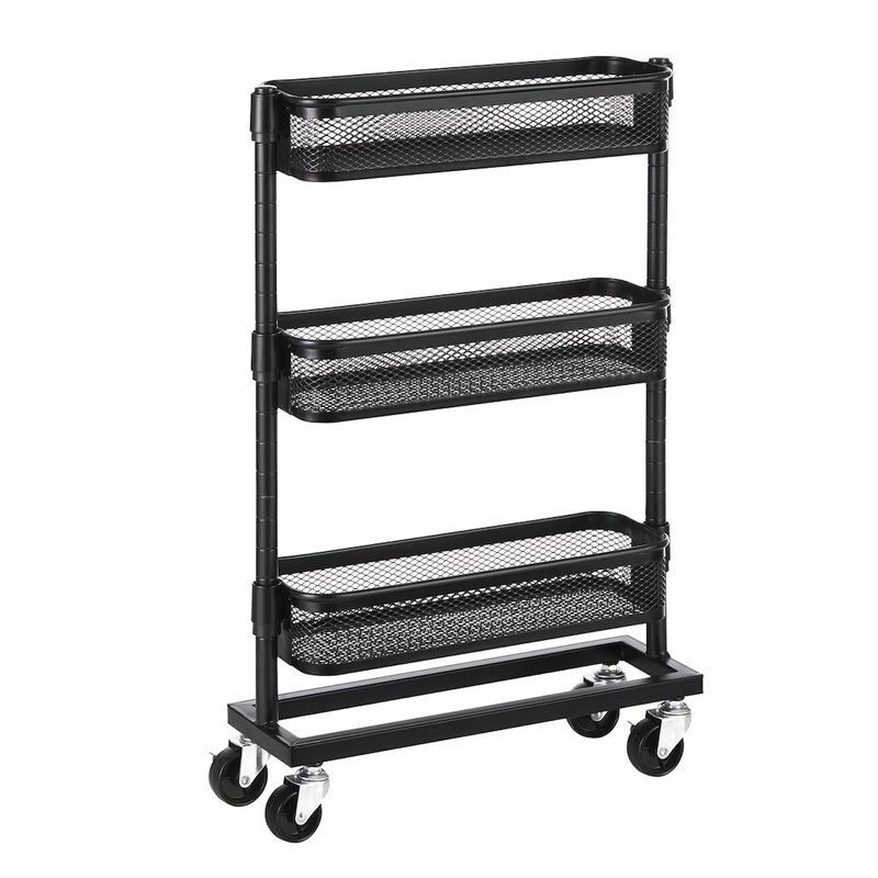 3 Tier Metal Slim Rolling Storage Utility Cart