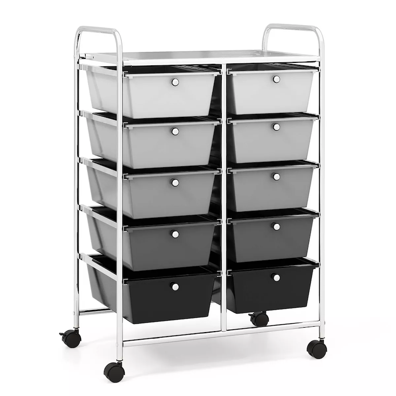 10 drawer rolling cart