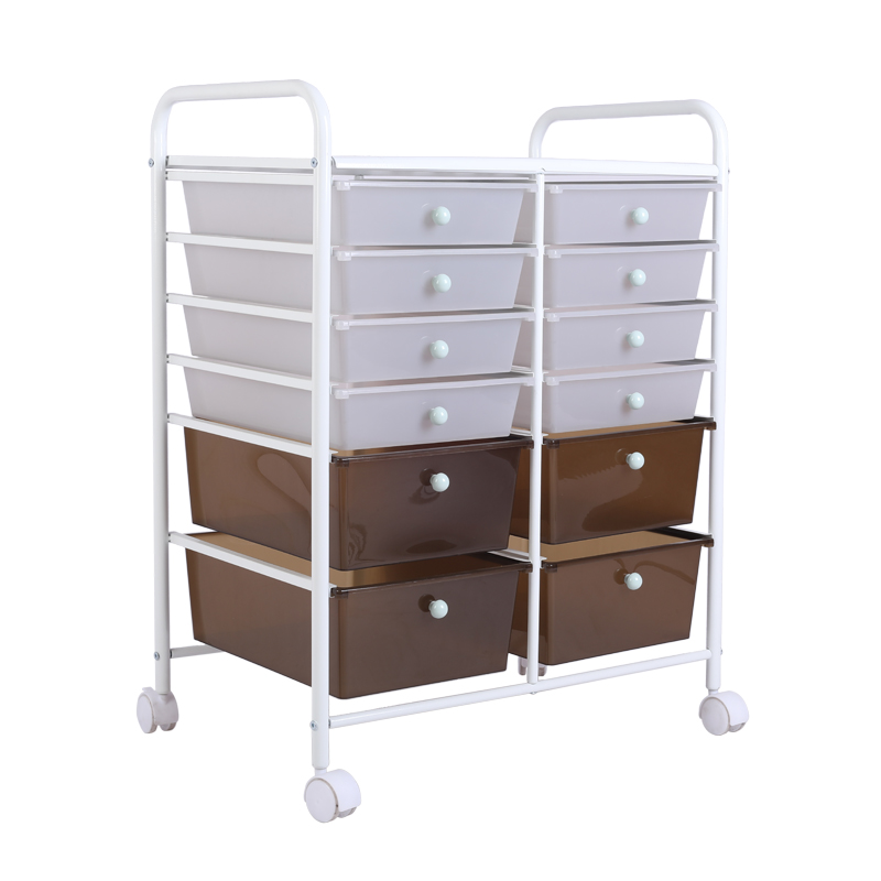 12 Drawer Utility Rolling Storage Trolley