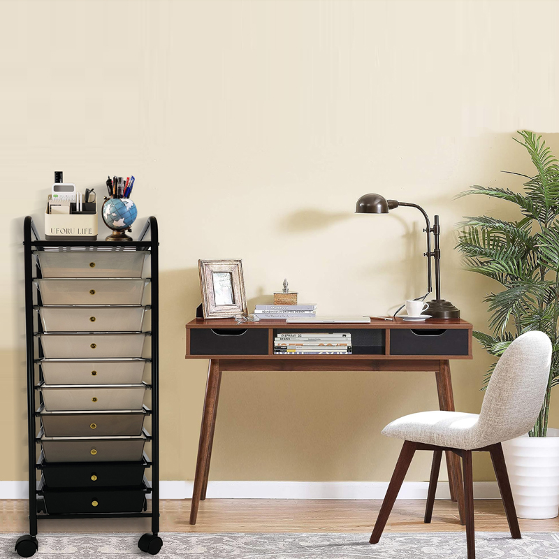 10 Drawer Organizer Utility Rolling Cart